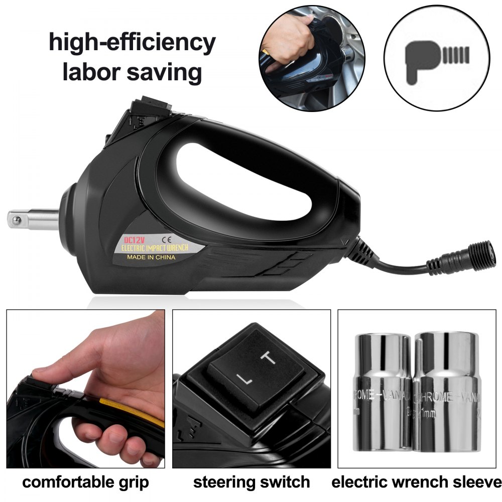 Vevor Gato Eléctrico Coche Gato Eléctrico Para Automóvil 3 T Con Llave Impacto