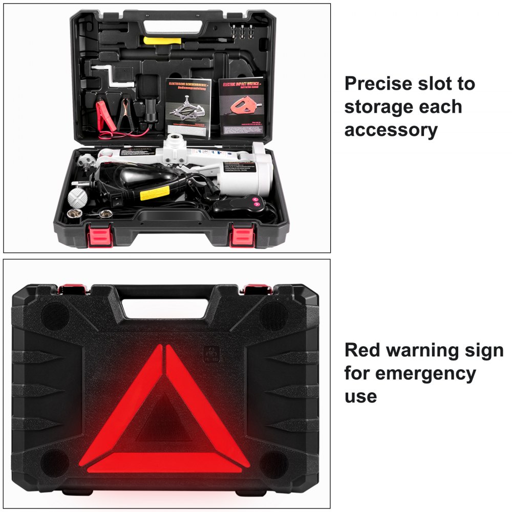 Vevor Gato Eléctrico Coche Gato Eléctrico Para Automóvil 3 T Con Llave Impacto