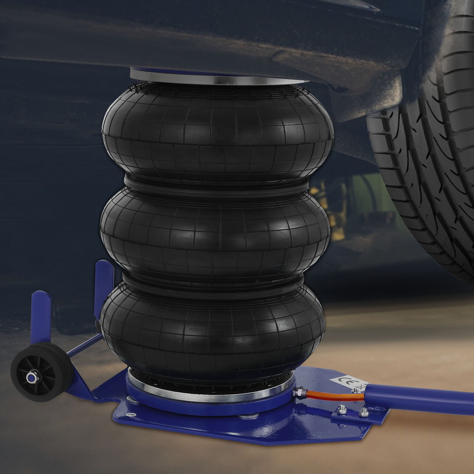 VEVOR Gato Neumático 3T del Color Azul Neumatico para Coche Gato de Aire de Bolsa Gato Neumático de Aire