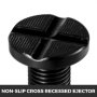 Detalle de eyector empotrado en cruz antideslizante para gato eléctrico de coche VEVOR.