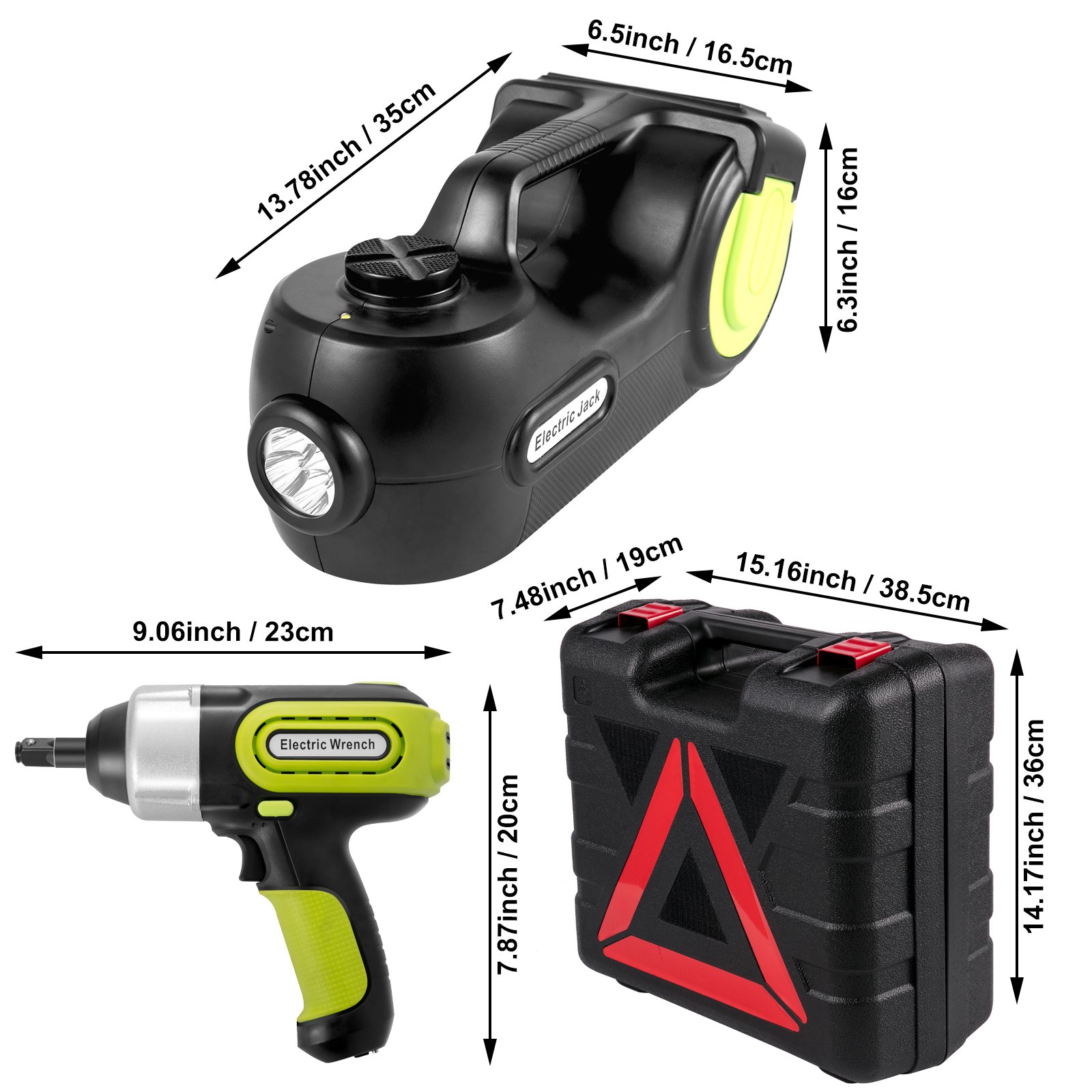 Vevor Gato Eléctrico Para Automóvil Kit Gato Hidráulico Eléctrico 155-450 Mm 5 T