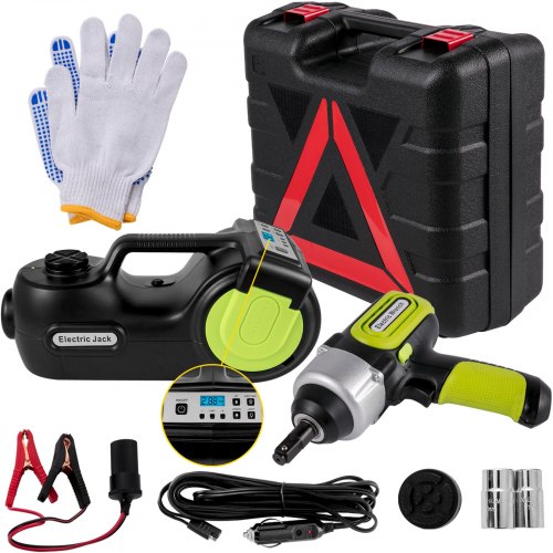 VEVOR Kit de Gato Hidráulico Eléctrico, 5 T Gato Hidráulico Eléctrico 4 Funciones, 12 V Gato Eléctrico para Automóvil Gato Eléctrico, Gato Eléctrico Hidráulico para Sedanes SUV o Cualquier Vehículo