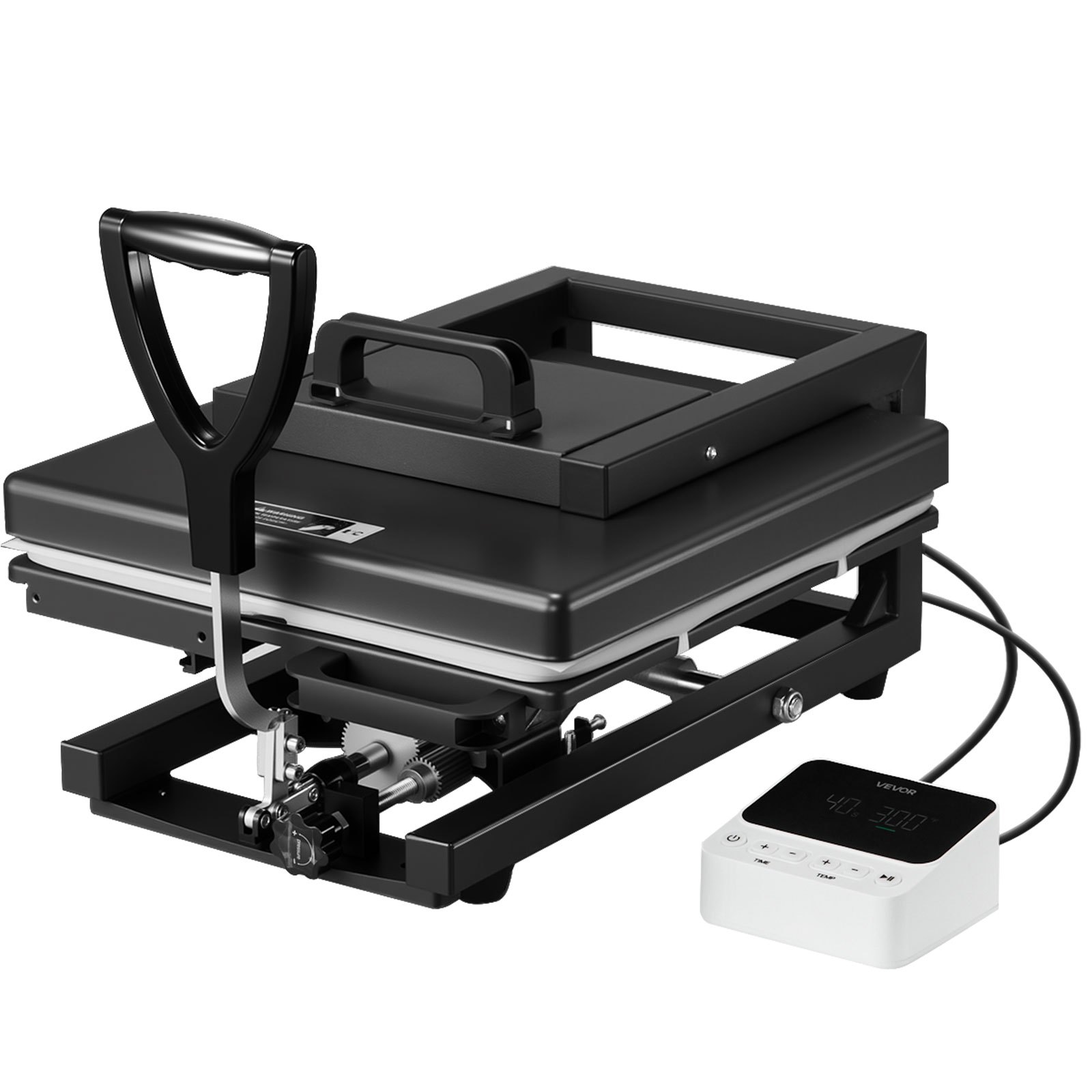 VEVOR Prensa Térmica de 38 x 38 cm, 8 en 1, Potencia 1350 W, Multifunción, Calentamiento Rápido y Uniforme, Prensa de Sublimación para Camisetas, Tazas, Gorras y Platos, Color Negro, 100–210 ℃
