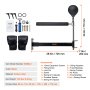 VEVOR Barra Giratoria de Boxeo Montada en Pared 735 x 230 x 175 mm Barra Giratoria con Pelota de Boxeo Entrenador de Velocidad de Boxeo Ajustable Barra de Boxeo Reflejo con Guantes para Fitness, Negro