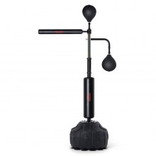 VEVOR Saco de Boxeo con Soporte 965 x 480 x 1580 mm Saco de Boxeo Reflex para Adolescentes y Adultos Saco de Boxeo Independiente de Altura Ajustable con Guantes Saco de Boxeo para Entrenamiento, Negro