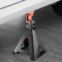 VEVOR Jack Stands, 6 Ton (13,000 lbs) Capacity, 370-580 mm Adjustable Height, Heavy Duty Steel Jack Auto Stands with Double Locking, for Lifting RV, Small Truck, Car, SUV, 1 Pair, Black and Orange