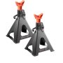 VEVOR Jack Stands, 6 Ton (13,000 lbs) Capacity, 370-580 mm Adjustable Height, Heavy Duty Steel Jack Auto Stands with Double Locking, for Lifting RV, Small Truck, Car, SUV, 1 Pair, Black and Orange