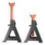 VEVOR Jack Stands, 6 Ton (13,000 lbs) Capacity, 370-580 mm Adjustable Height, Heavy Duty Steel Jack Auto Stands with Double Locking, for Lifting RV, Small Truck, Car, SUV, 1 Pair, Black and Orange