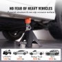 VEVOR Soportes de Gato de Acero 2 Piezas Capacidad de 3 Toneladas (6,000 lbs) Soportes de Gato para Automóvil, Altura Ajustable de 275-415 mm para Levantar SUV, Camioneta, Automóvil y UTV/ATV, Rojo