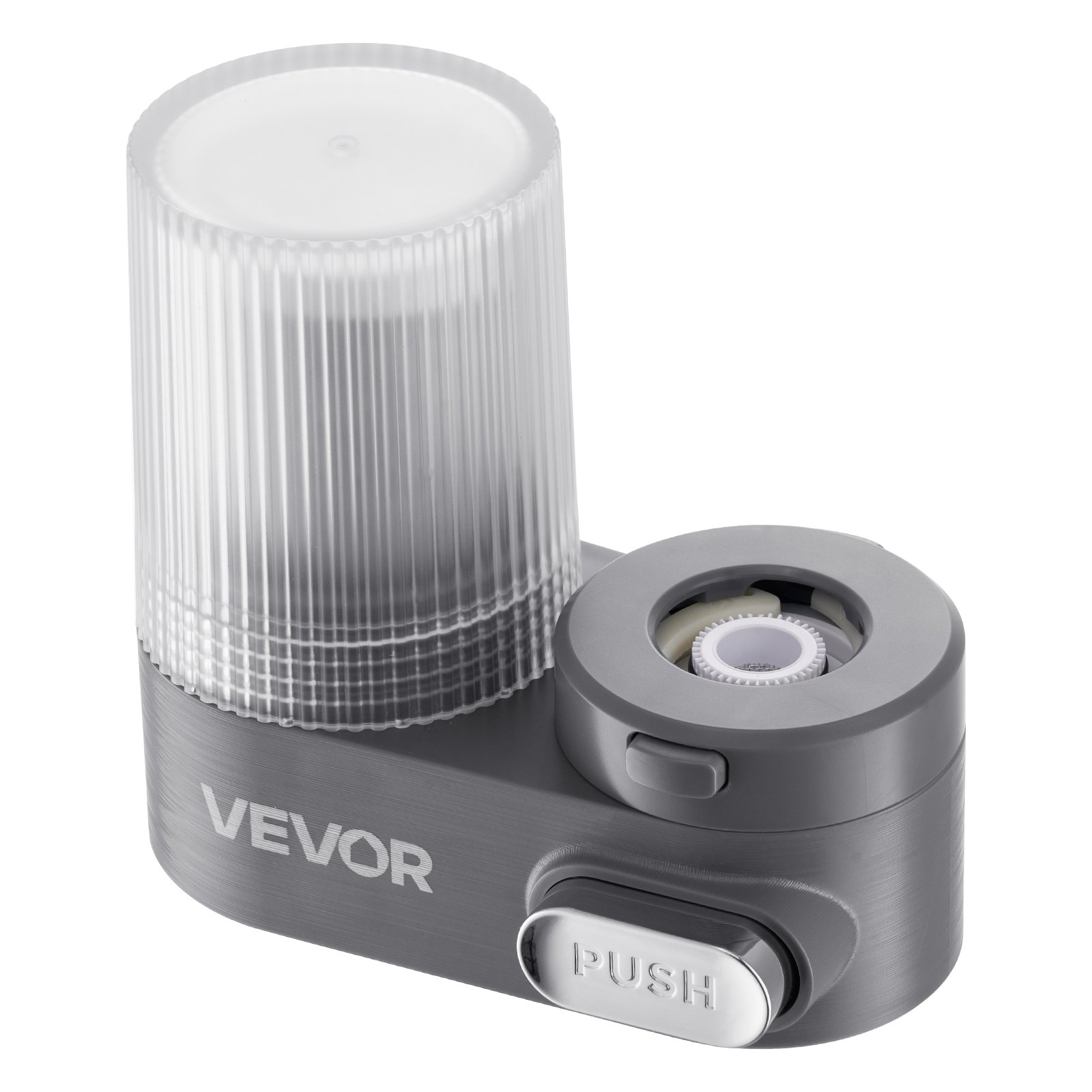 VEVOR Filtro de Agua de Fibra de Carbono para Grifo de Fregadero Purificador de Agua Vertical 2 Modos Elimina Cloro Plomo con 1 Filtro Compatible con la Mayoría de Grifos de Cocina, Baño, Gris