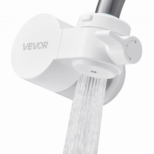 VEVOR Filtro de Agua de Fibra de Carbono para Grifo de Fregadero Purificador de Agua Horizontal 3 Modos Elimina Cloro Plomo con 1 Filtro Compatible con la Mayoría de Grifos de Cocina, Baño, Blanco