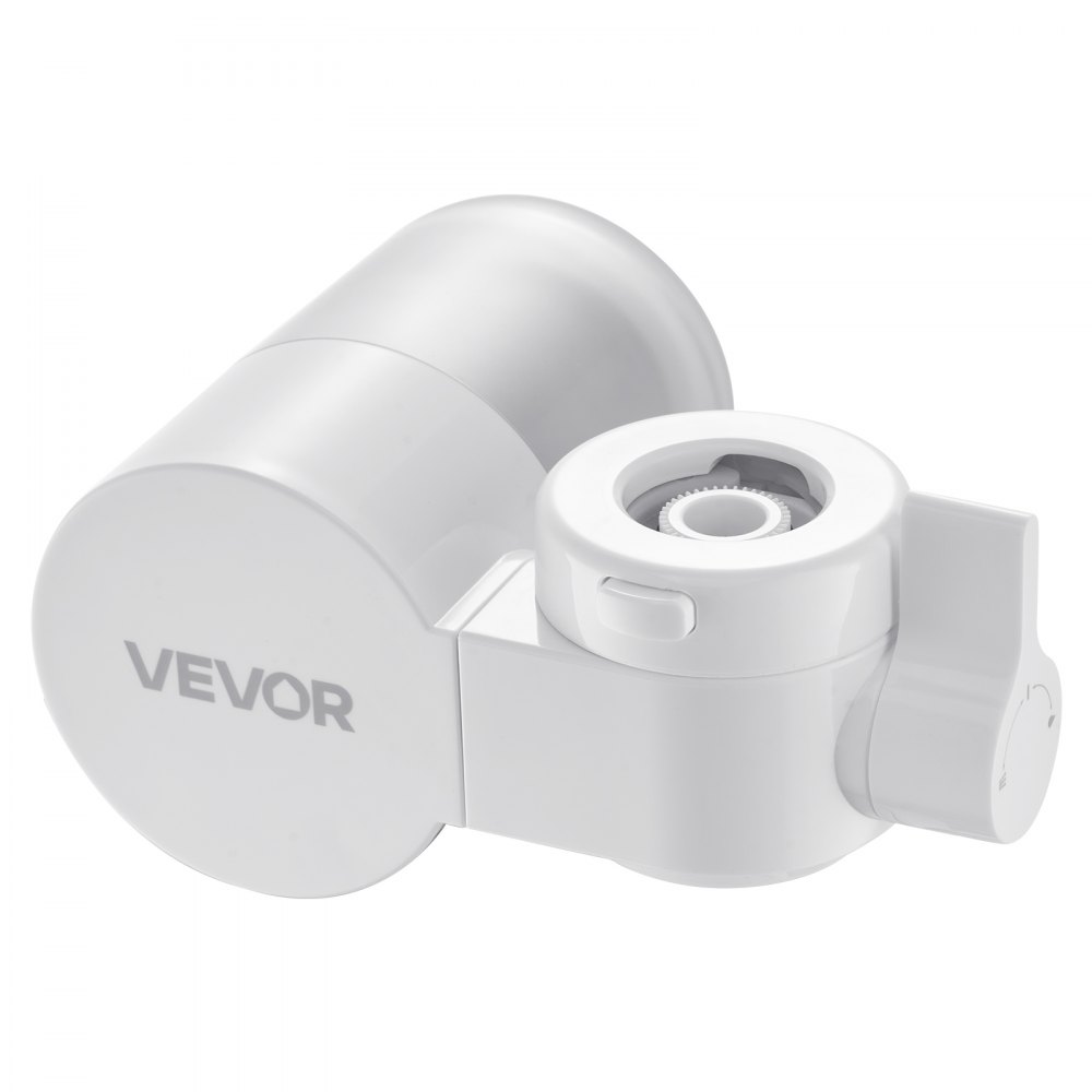 VEVOR Filtro de Agua de Fibra de Carbono para Grifo de Fregadero Purificador de Agua Horizontal 3 Modos Elimina Cloro Plomo con 1 Filtro Compatible con la Mayoría de Grifos de Cocina, Baño, Blanco