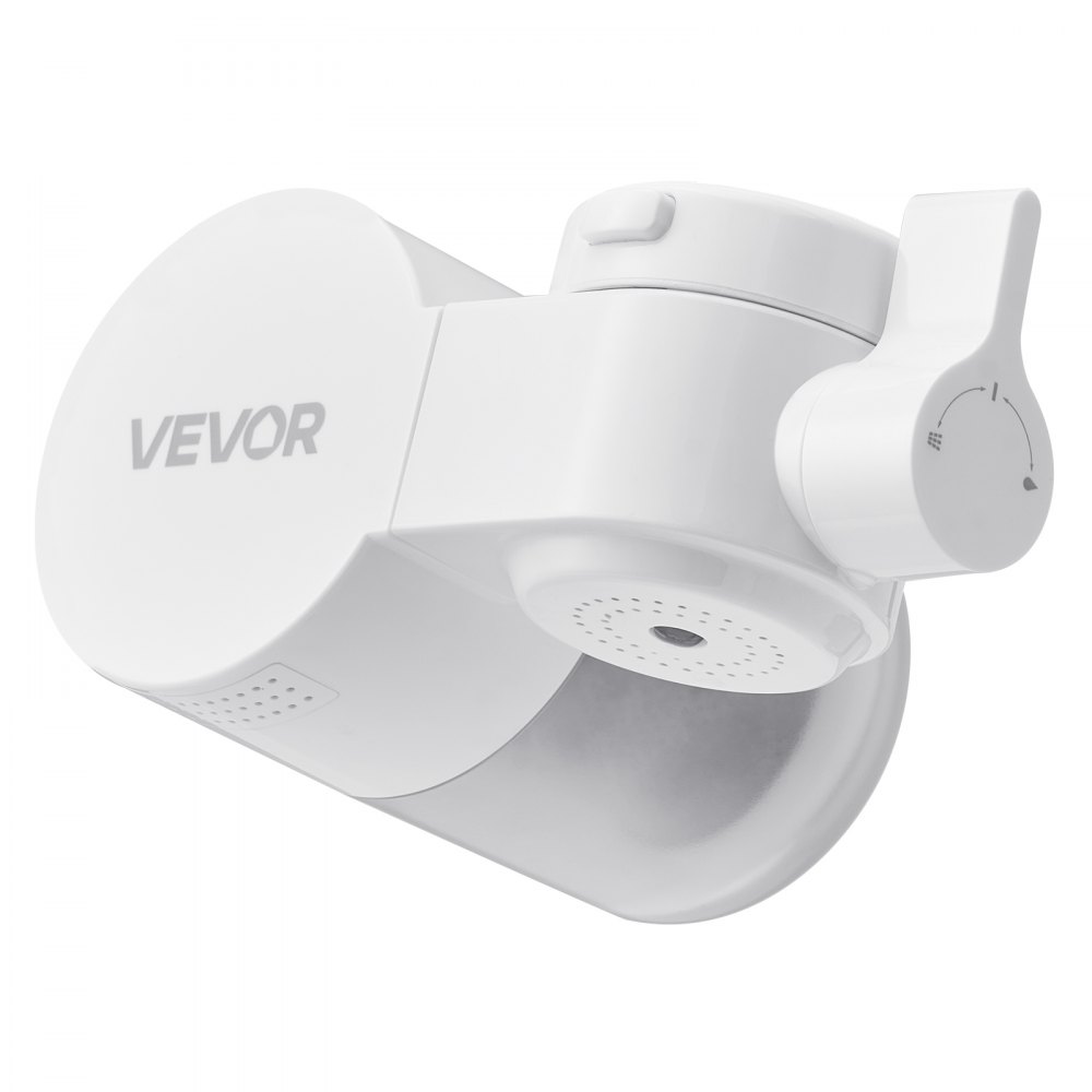 VEVOR Filtro de Agua de Fibra de Carbono para Grifo de Fregadero Purificador de Agua Horizontal 3 Modos Elimina Cloro Plomo con 1 Filtro Compatible con la Mayoría de Grifos de Cocina, Baño, Blanco