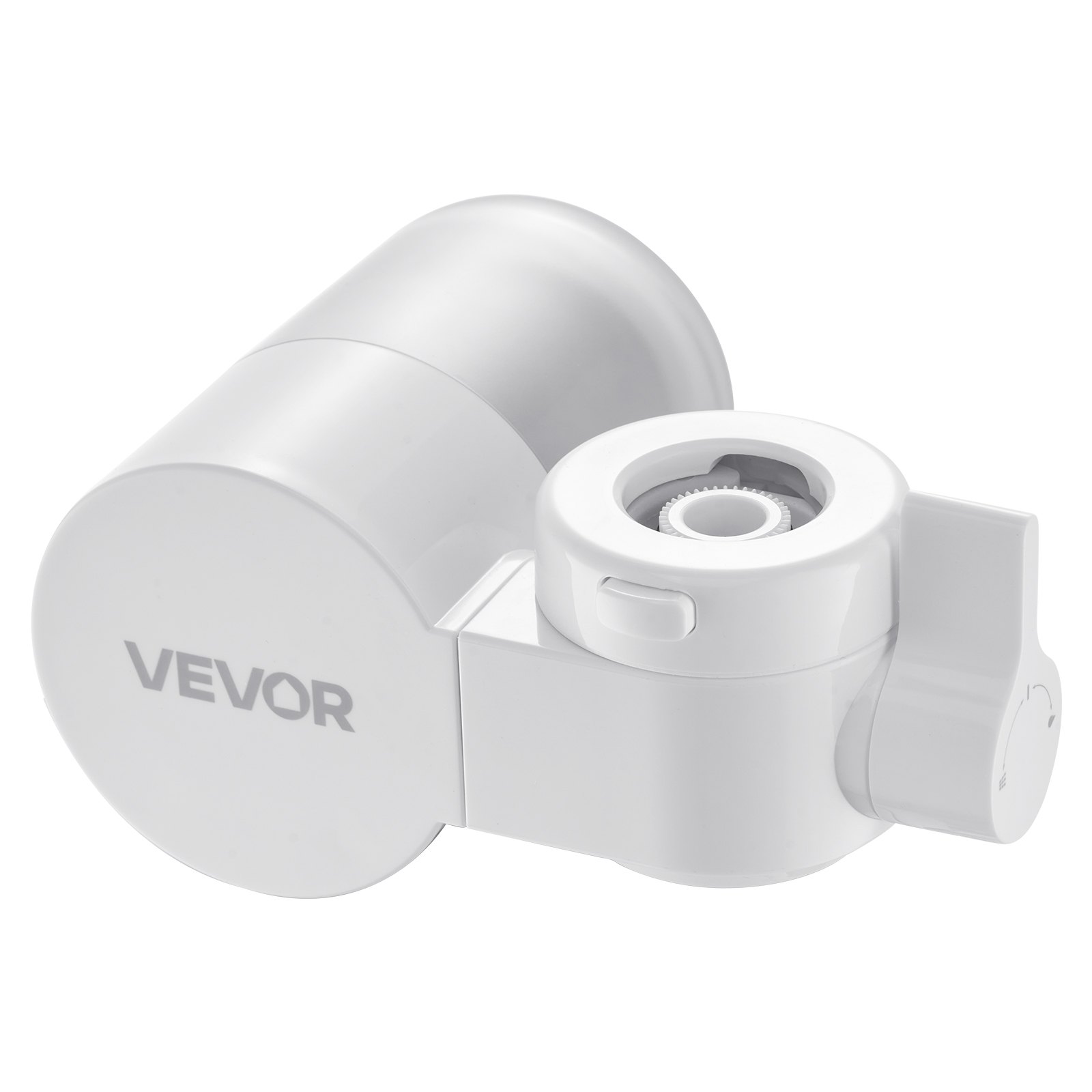 VEVOR Filtro de Agua de Fibra de Carbono para Grifo de Fregadero Purificador de Agua Horizontal 3 Modos Elimina Cloro Plomo con 1 Filtro Compatible con la Mayoría de Grifos de Cocina, Baño, Blanco