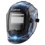 VEVOR Welding Helmet Auto Darkening, 93 x 43 mm True Color Welding Hood, Solar Powered Welder Mask 2 Arc Sensors, Shade 4/9-13 for TIG MIG ARC Weld Grinding - CRIUS Series (Blue Lightning Pattern)