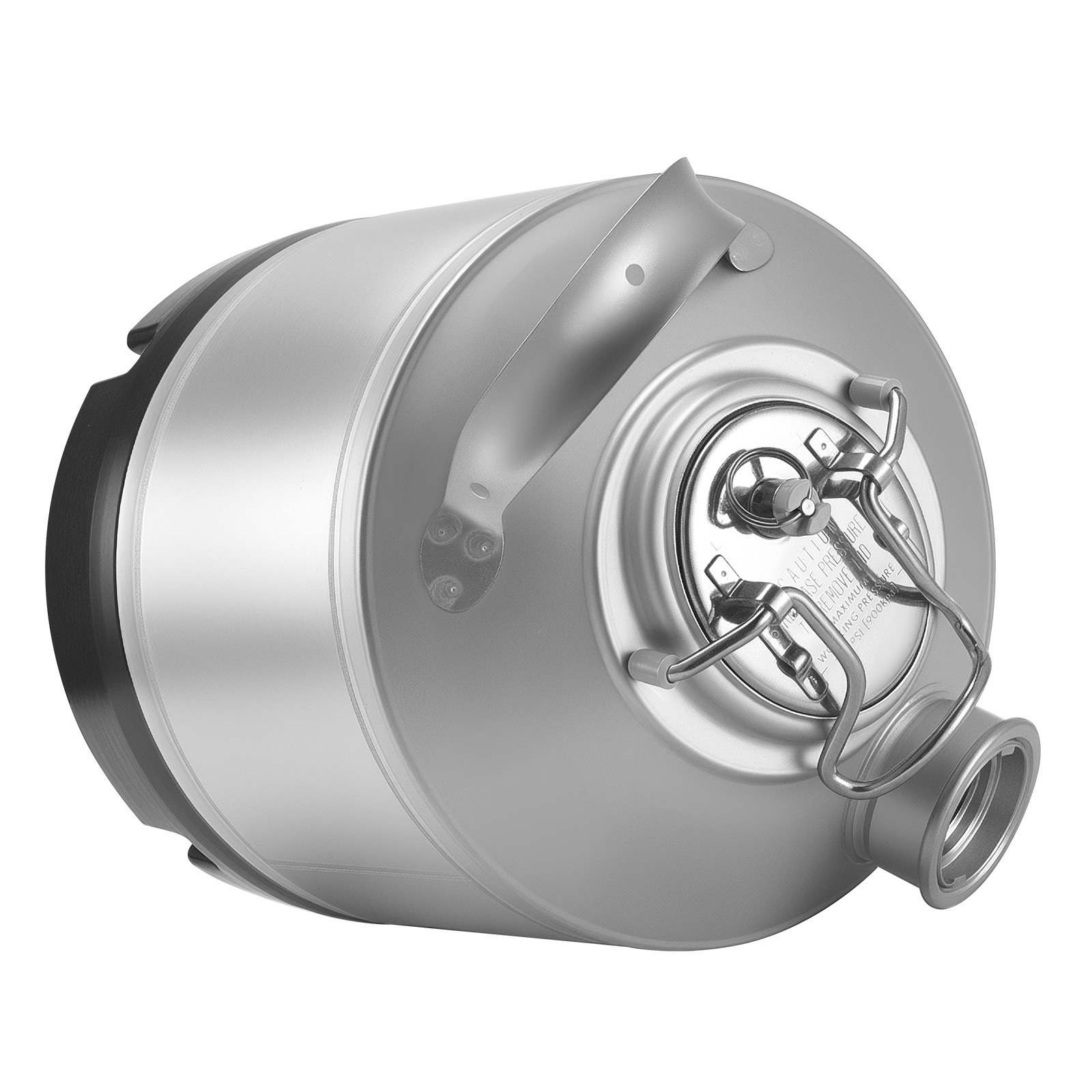 VEVOR Kit de Limpieza para Barriles de Cerveza de 6,5 L, de Acero Inoxidable 304, con Anilla en D y Base de Goma, Apto para Cerveceros Caseros y Pequeños Negocios de Bebidas, 235 x 250 x 285 mm