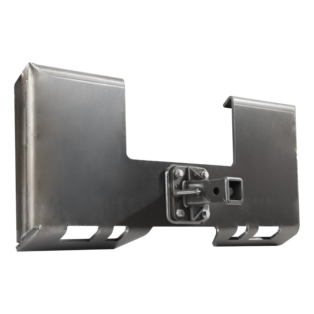 VEVOR Placa de Fijación para Minicargadora 9,53 mm de Grosor con Receptor de Enganche de 58 mm, Placas de Carga de Acoplamiento Rápido Compatible con Minicargadoras Deere, Kubota, Bobcat y Mahindra