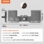 VEVOR Placa de Fijación para Minicargadora 9,53 mm de Grosor con Receptor de Enganche de 58 mm, Placas de Carga de Acoplamiento Rápido Compatible con Minicargadoras Deere, Kubota, Bobcat y Mahindra