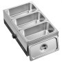 VEVOR Máquina para Derretir Chocolate 1200 W 3 Tanques, Fundidora de Chocolate de Acero Inoxidable, Rango de Temperatura de 30°C a 85°C, Sistema de Calentamiento por Baño de Agua, para Queso y Leche