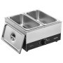 VEVOR Máquina para Derretir Chocolate 1200 W 2 Tanques, Fundidora de Chocolate de Acero Inoxidable, Rango de Temperatura de 30°C a 85°C, Sistema de Calentamiento por Baño de Agua, para Queso y Leche