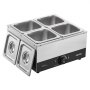 VEVOR Máquina para Derretir Chocolate 1200 W 4 Tanques, Fundidora de Chocolate de Acero Inoxidable, Rango de Temperatura de 30°C a 85°C, Sistema de Calentamiento por Baño de Agua, para Queso y Leche