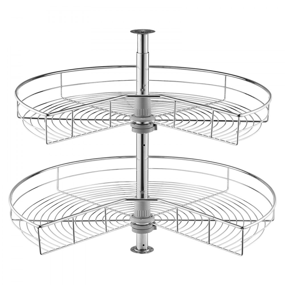 VEVOR Organizador de Esquina Cromado Forma de Riñón 2 Niveles 710 x 610 x 740 mm