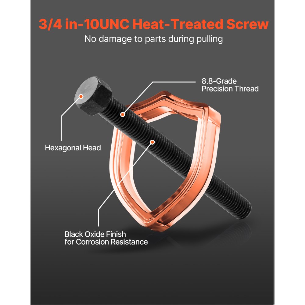 VEVOR Kit de Prensa Resistente para Cojinetes de Rueda, 23 uds, para Extracción e Instalación de Cojinetes de Tracción Delantera, con Tornillo Deslizante, Bujes, Placas de Manguito y Estuche