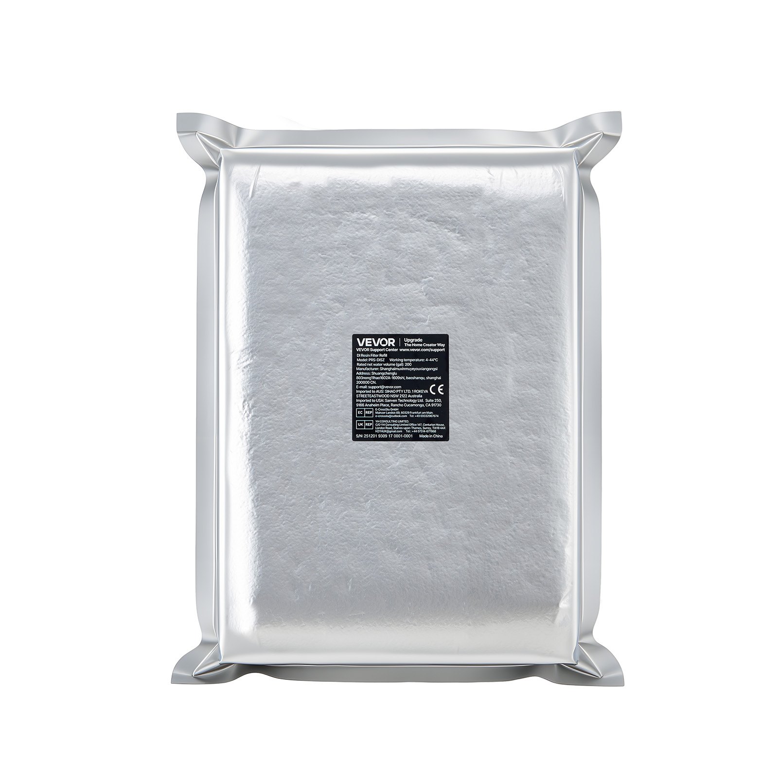 VEVOR Resina de Intercambio Iónico 5 L, Resina Desionizada de Lecho Mixto para Sistema de Lavado Impecable, Repuesto de Filtro DI, para Automóviles, Vehículos Recreativos, Embarcaciones, 1 Paquete