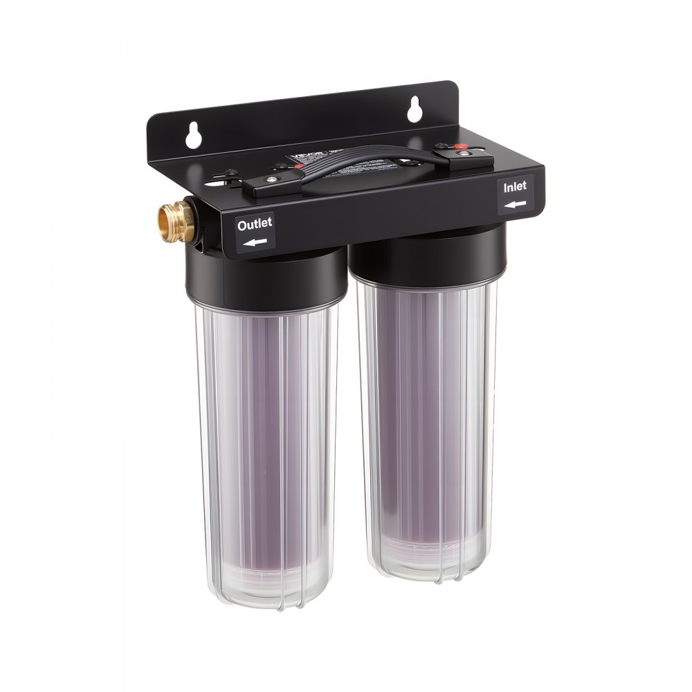 VEVOR Sistema de Agua Desionizada con Resina de 2 x 5 L Cambio de Color, Sistema de Lavado de Coche, Desionizador de Agua para Sistema de Lavado Impecable, para Autos, Casas Rodantes, Ventanas