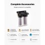 VEVOR Sistema de Agua Desionizada con Resina de 2 x 5 L Cambio de Color, Sistema de Lavado de Coche, Desionizador de Agua para Sistema de Lavado Impecable, para Autos, Casas Rodantes, Ventanas