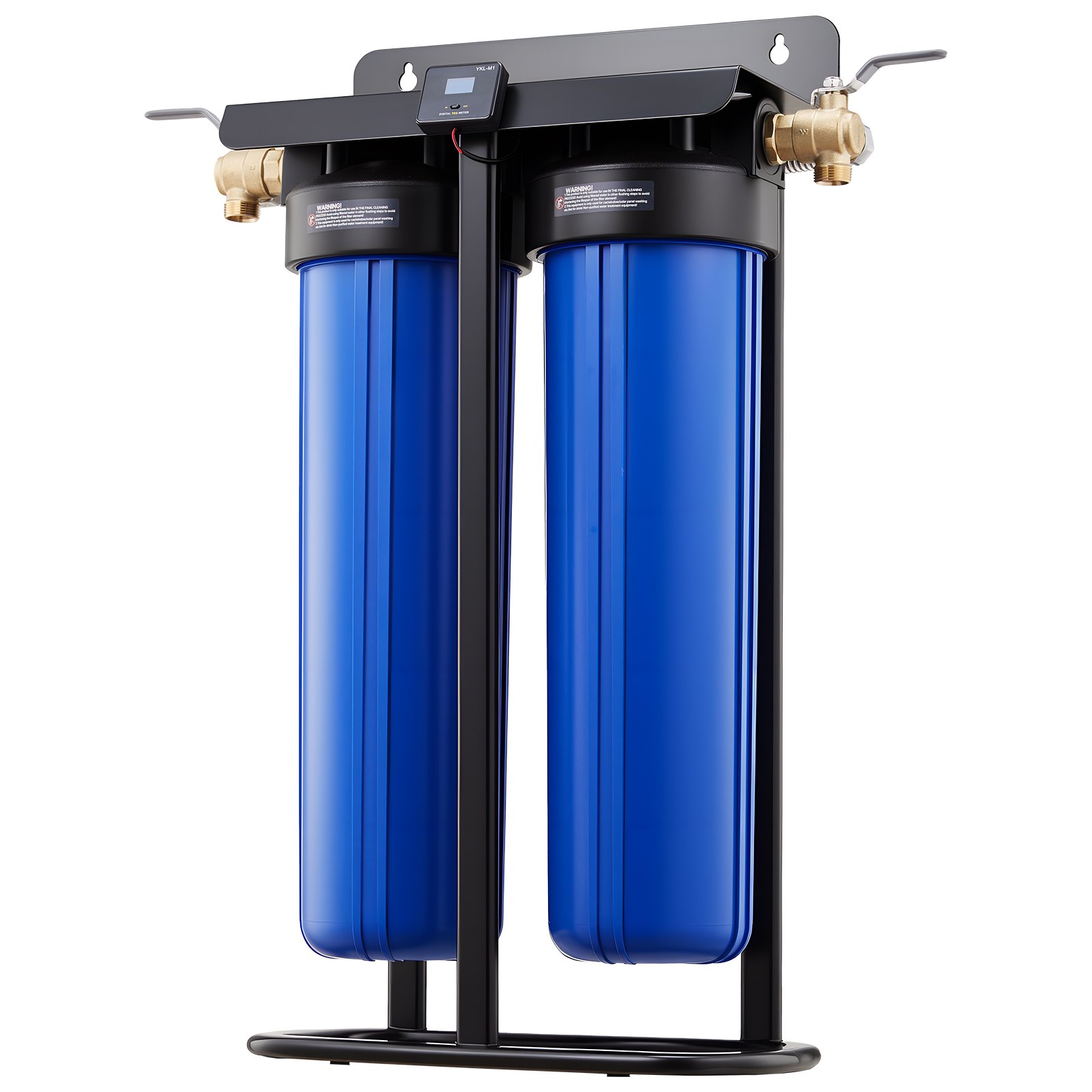 VEVOR Sistema de Agua Desionizada con Resina DI de 2 x 4L, Sistema de Lavado de Coche con Medidor de TDS, Válvula de Derivación, Tipo de Soporte, Desionizador de Agua para Lavado de Autos, Ventanas