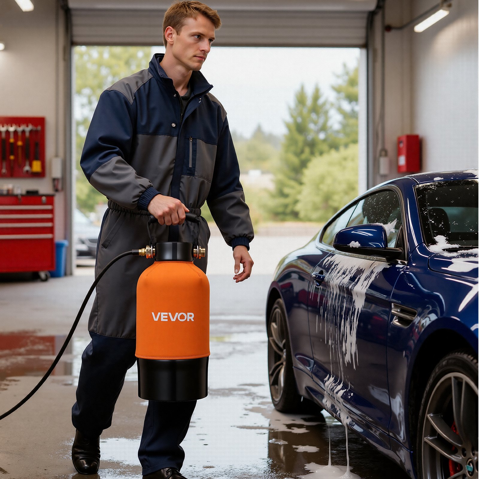 VEVOR Sistema de Agua Desionizada con Resina DI de 5 L, Sistema de Lavado de Coche con Medidor de TDS, Desionizador de Agua para Sistema de Lavado Impecable, para Autos, Casas Rodantes, Ventanas