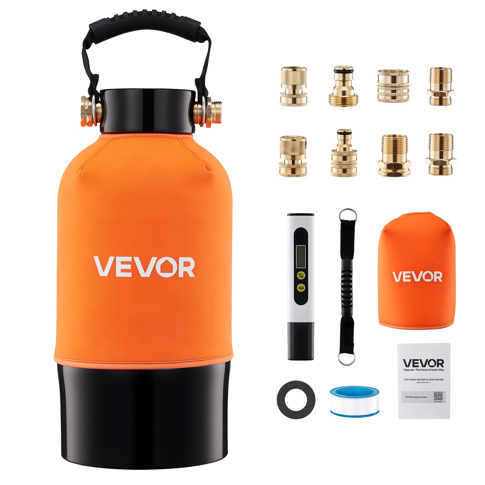 VEVOR Sistema de Agua Desionizada con Resina DI de 5 L, Sistema de Lavado de Coche con Medidor de TDS, Desionizador de Agua para Sistema de Lavado Impecable, para Autos, Casas Rodantes, Ventanas