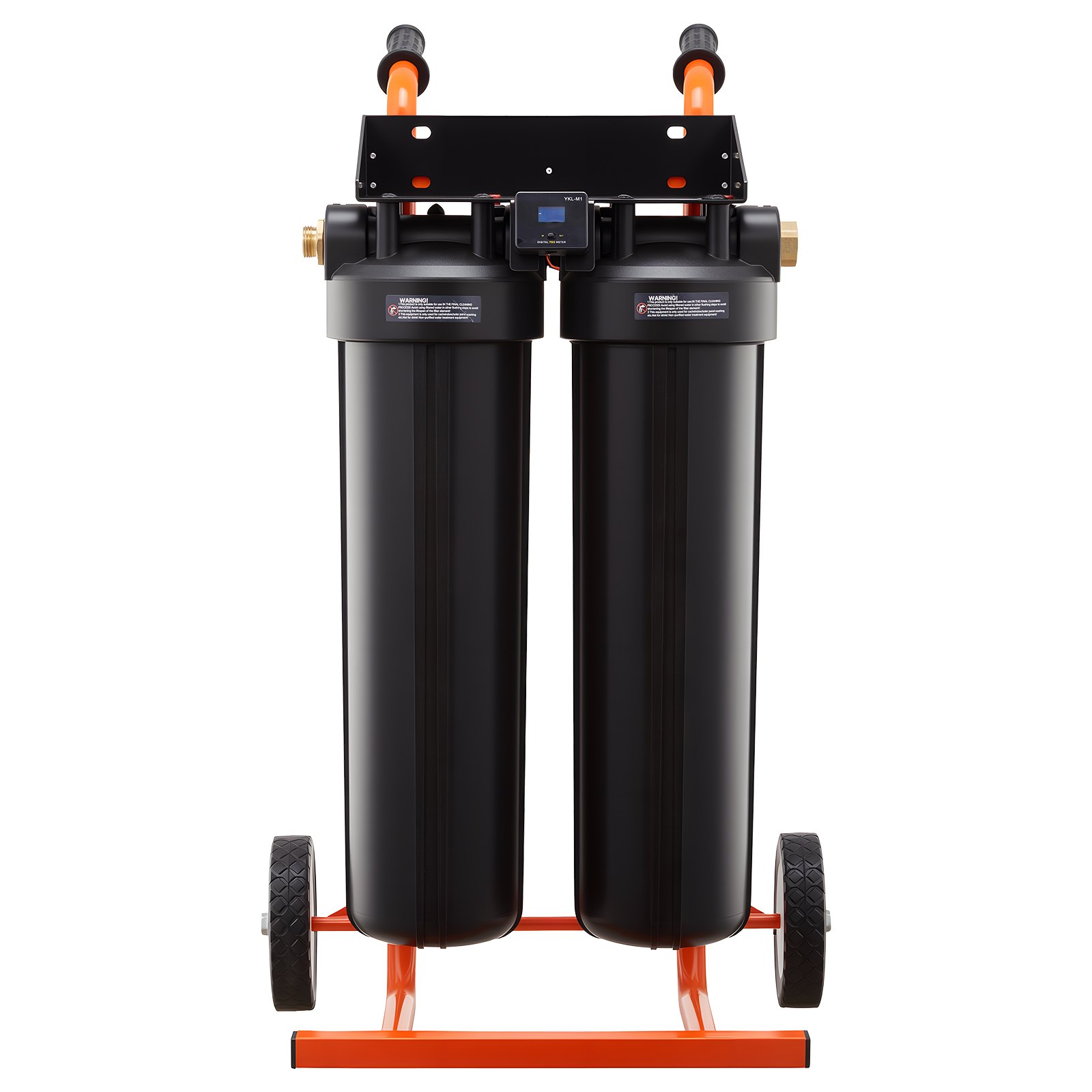 VEVOR Sistema de Agua Desionizada con Resina DI de 2 x 4 L, Sistema de Lavado de Coche con Medidor de TDS, Filtro Desionizador de Agua Portátil y sin Contacto, Tipo de Carrito, para Autos, Ventanas