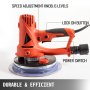 VEVOR Lijadora de Pared 710 W, Pulidora de Obra Seca 710 W, Lijadora Eléctrica para Paredes y Techos, Lijadora Jirafa, Ideal para Lijar Techos y Paredes, con Tira de Luz LED y Bolsa de Vacío