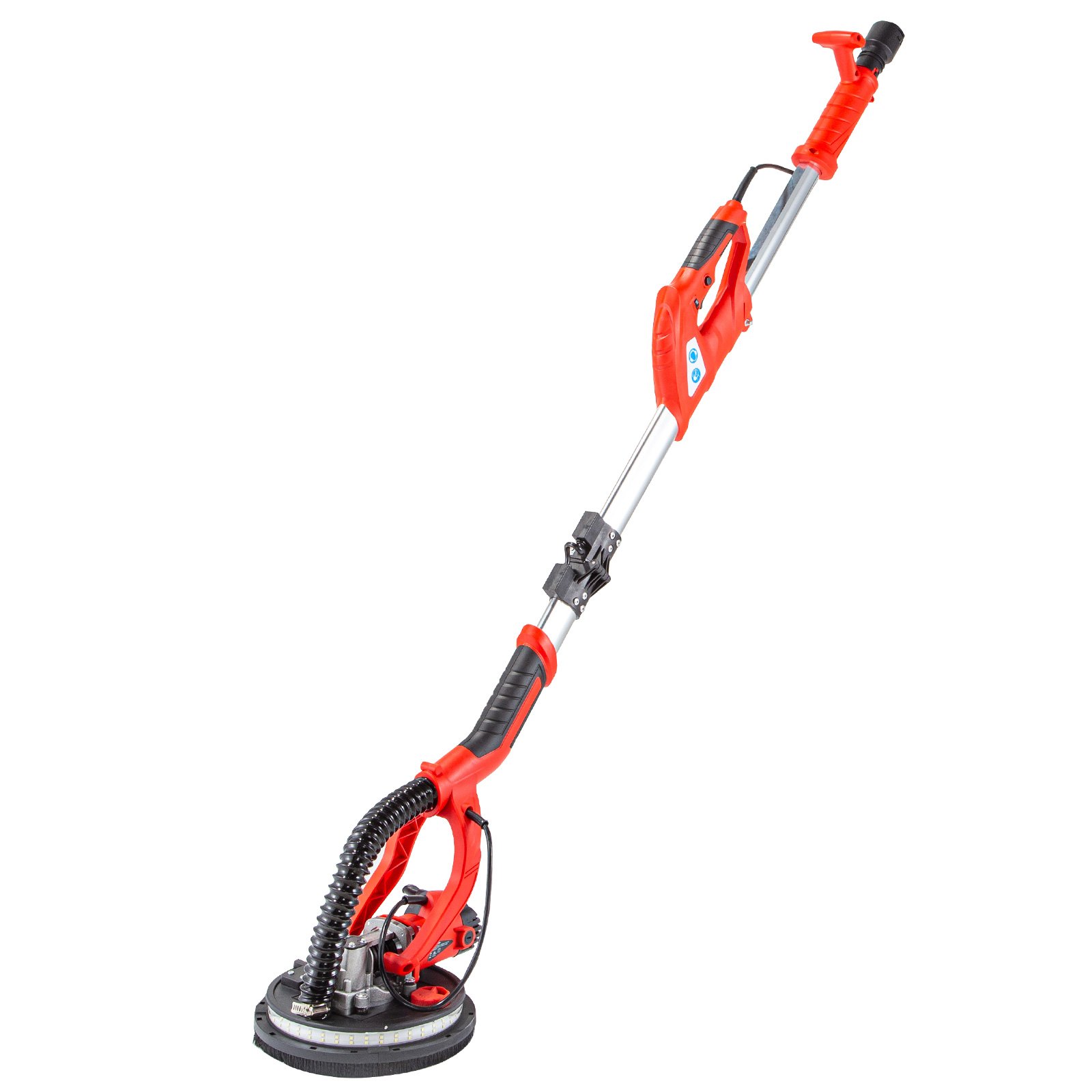 VEVOR Lijadora de Pared 850 W, Pulidora de Obra Seca 850 W, Lijadora Eléctrica para Paredes y Techos, Lijadora Jirafa, Ideal para Lijar Techos y Paredes, Extensible y Plegable, con Tira de Luz LED