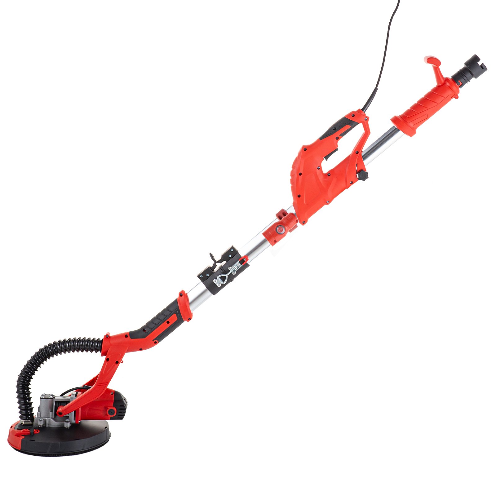 VEVOR Lijadora de Pared 850 W, Pulidora de Obra Seca 850 W, Lijadora Eléctrica para Paredes y Techos, Lijadora Jirafa, Ideal para Lijar Techos y Paredes, Extensible y Plegable, con Tira de Luz LED