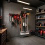 VEVOR Garage Tool Organizer 1257.3 mm 272 kg Wall Mount Garden Tool Rack, Heavy Duty Garage Hanging Storage Rack Organization with 3 Rails and 9 Adjustable Hooks, for Yard Tools, Shovel, Rake, Shed
