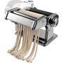 VEVOR Máquina de Pasta Eléctrica de Acero Inoxidable Máquina de Pasta Fresca Italiana 9 Grosores 0,3-3 mm Ancho 1,5/6,6 mm 3/45 mm Manivela Incluida para Envasado de Espaguetis, Albóndigas y Raviolis