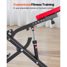 VEVOR Máquina de Sentadillas para Sentadillas Profundas en Casa, Plegable, con Resistencia Ajustable de 12 Niveles, Equipo de Entrenamiento en Casa para Glúteos y Piernas, 900 x 580 x 1120 mm
