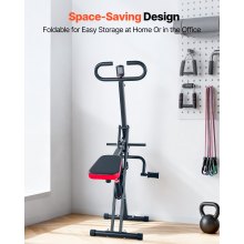 VEVOR Máquina de Sentadillas para Sentadillas Profundas en Casa, Plegable, con Resistencia Ajustable de 12 Niveles, Equipo de Entrenamiento en Casa para Glúteos y Piernas, 900 x 580 x 1120 mm