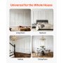 VEVOR Molduras Decorativas para Pared 3 Juegos, Paneles de Revestimiento Precortados, Poliestireno Ligero y Pintable, Estilo Moderno, para Decoración Interior Salón Dormitorio Pared de Acento, Blanco