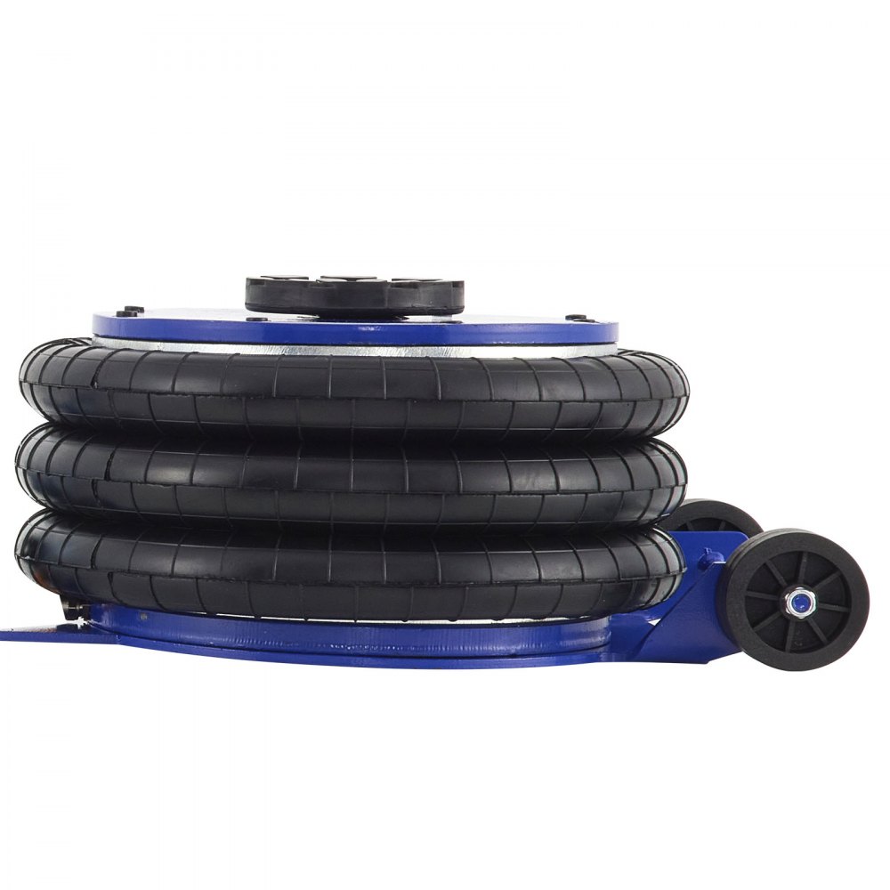 VEVOR Gato Neumático de Aire con Capacidad de 5 T, Gato de Aire para Coche Altura 145-400 mm, Gato Neumático Taller, Triple Bolsa de Gato Neumático, Gato Neumático para Automóviles, Monovolumen, Azul