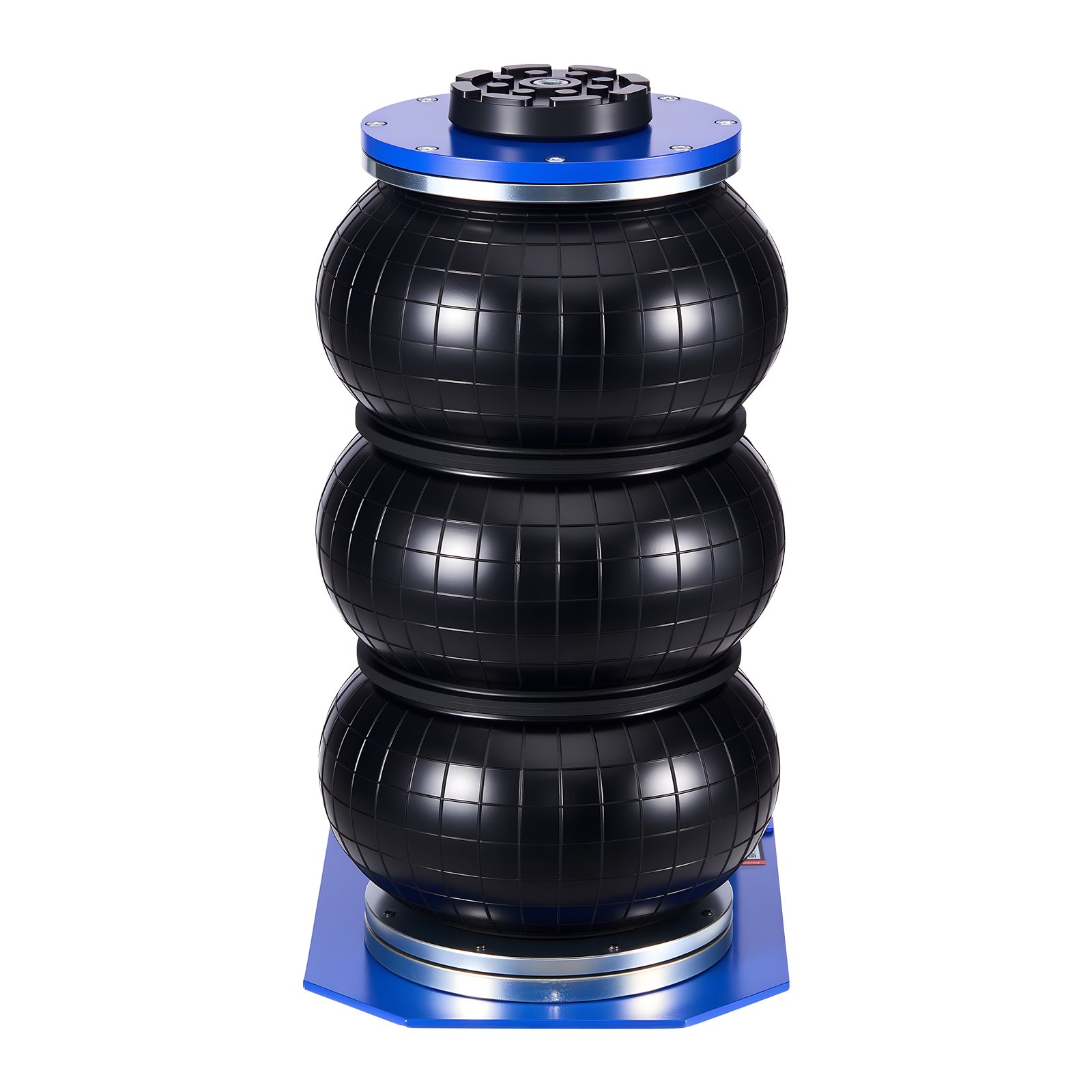 VEVOR Gato Neumático de 3 T con 6 Tubos de Acero, Mango Corto y Triple Bolsa de Aire, Altura Máxima de Elevación de 45 cm, para Coches, SUV, Camionetas y Talleres, 510 x 268 x 140–450 mm, Azul