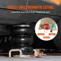 VEVOR Gato Neumático Carga de 3 T Gato de Aire de Triple Bolsa Elevación de 140-450 mm Gato de Aire para Coche 0,8-1,0 MPa Elevación Rápida 3-5S, con Asas Laterales para Coches, Garajes, Reparaciones