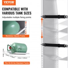 VEVOR Soporte para tanque de refrigerante, con 3 tanques de botellas de 30-50 lb, soporte para tanque de cilindro de 14,64 x 13,97 x 46,06 pulgadas, soporte para cilindro de refrigerante, bastidores