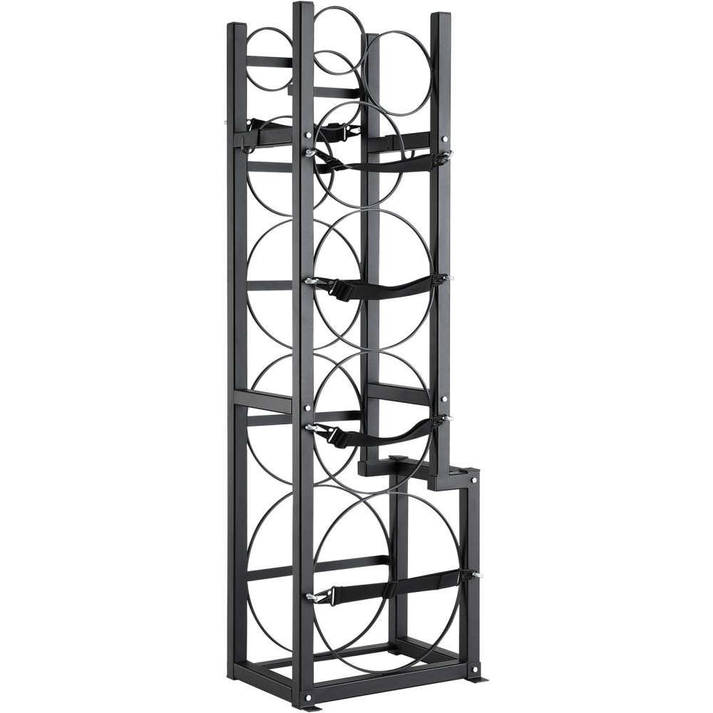 VEVOR Soporte para tanque de refrigerante para 1 tanque de 50 lb, 2 de 30 lb y 3 otros tanques de botellas pequeñas soporte para tanque de cilindro 15,55"x12,99"x49,8" soporte para cilindro