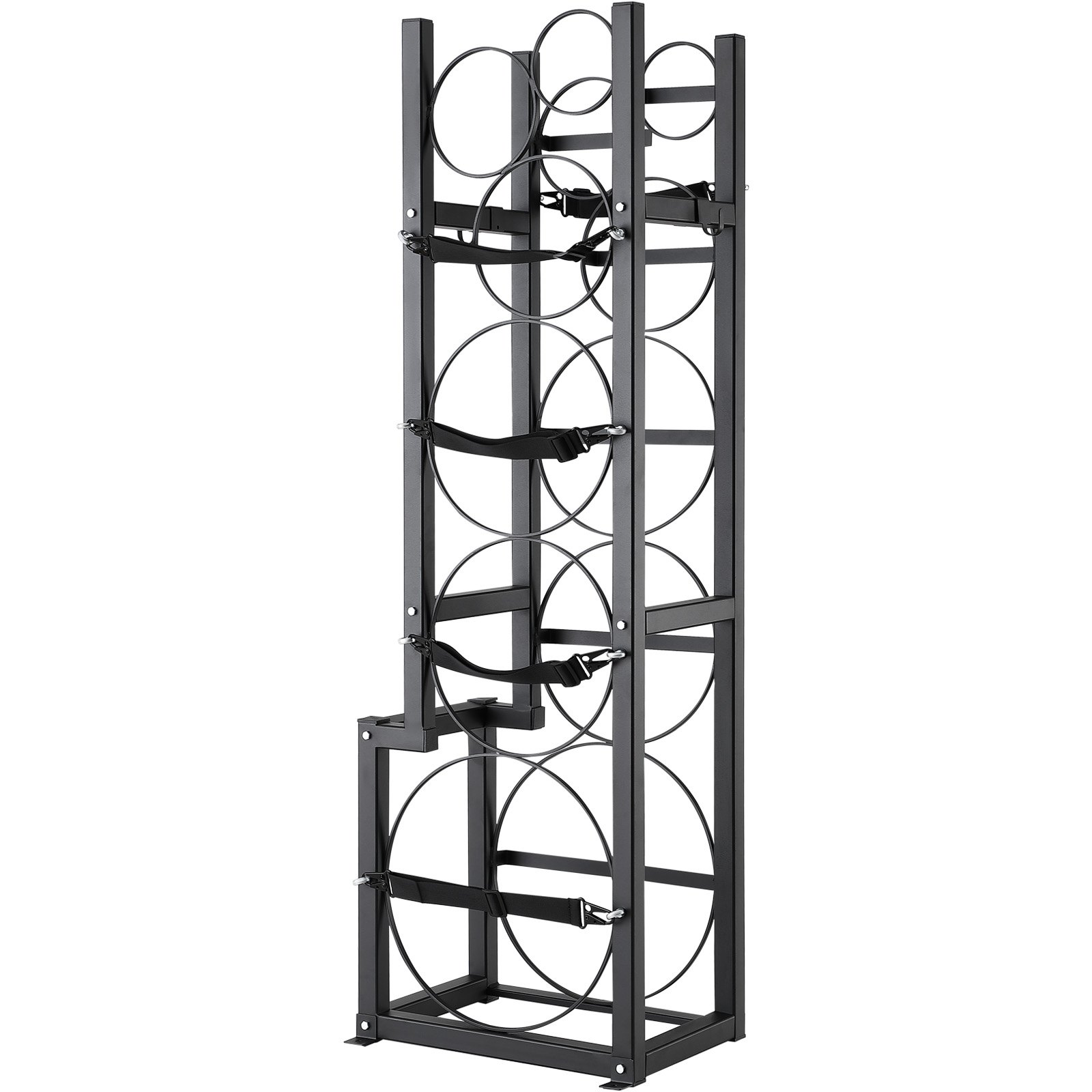 VEVOR Soporte para tanque de refrigerante para 1 tanque de 50 lb, 2 de 30 lb y 3 otros tanques de botellas pequeñas soporte para tanque de cilindro 15,55"x12,99"x49,8" soporte para cilindro