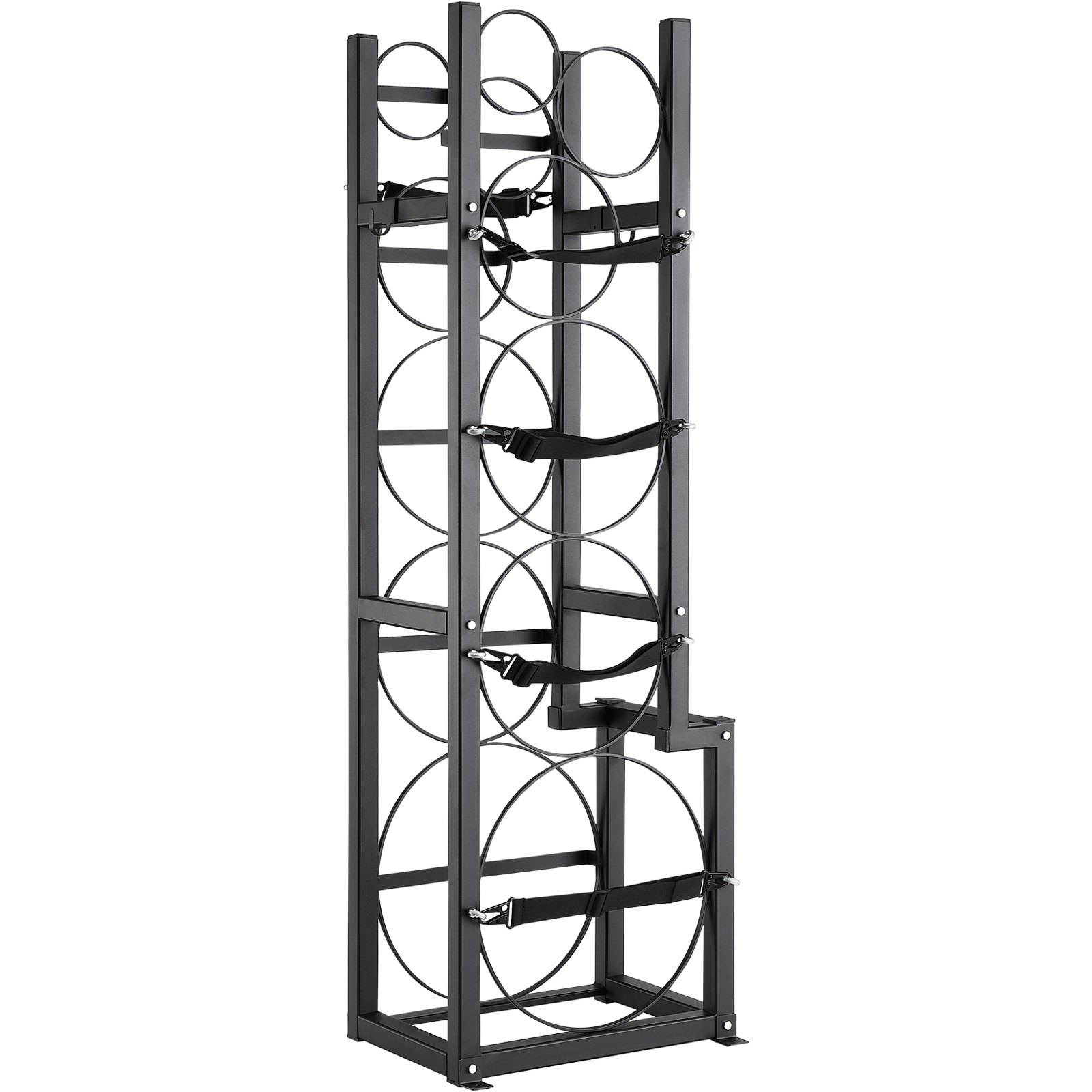 VEVOR Soporte para tanque de refrigerante para 1 tanque de 50 lb, 2 de 30 lb y 3 otros tanques de botellas pequeñas soporte para tanque de cilindro 15,55"x12,99"x49,8" soporte para cilindro