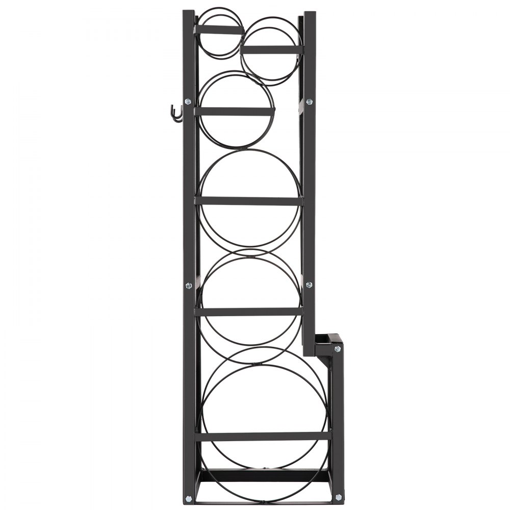 VEVOR Bottle Rack for 1 x 22.68 kg & 2 x 13.61 kg Bottles, Made of Durable Steel, Corrosion and Rust Resistant, Freestanding Bottle Rack, Black